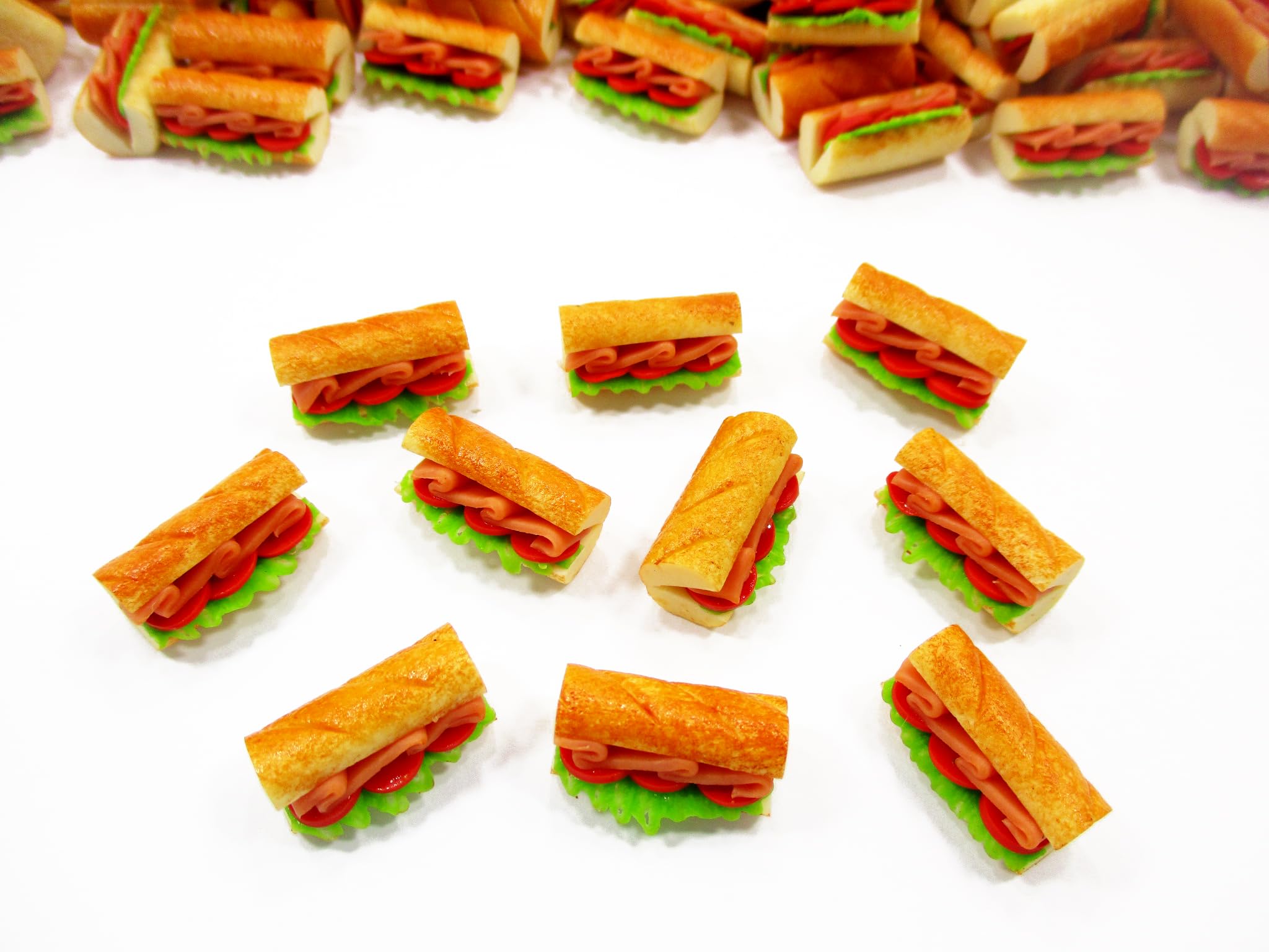 1:6 Scale Dollhouse Miniature Food Set - 10 Realistic Sandwich Bread & Bakery Fast Food Items for Miniature Displays (15850) | Perfect for Dollhouse Decor, Miniature Scenes & Collectors