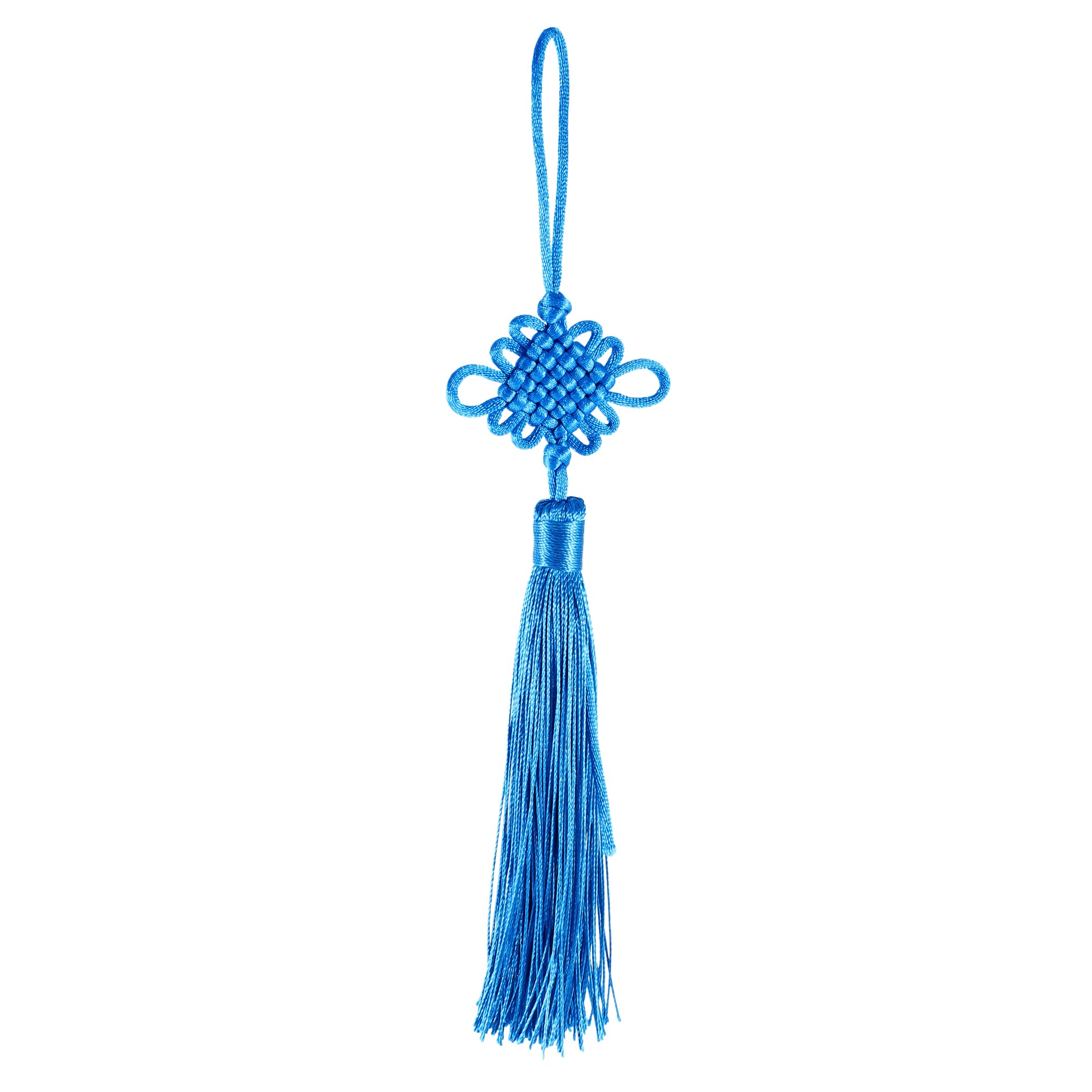uxcell 24cm Chinese Knot Hanging Pendant - Home Bedroom Decor in Teal - Perfect for Wall Decor, Wedding Decorations & Feng Shui Gifts
