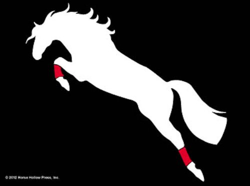 Red Horse Jumper Window Decal Sticker - Perfect for Car, Home, and Office Decor