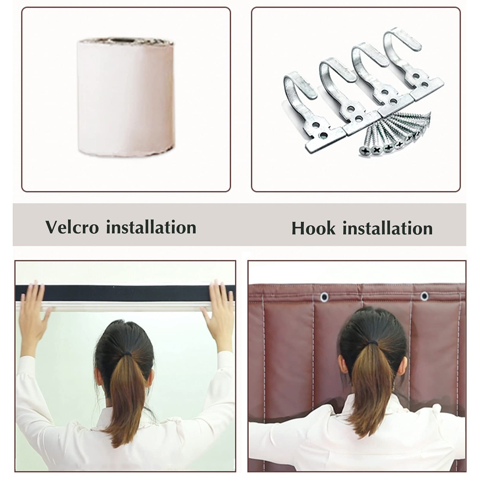 Thermal Insulated Door Curtain - Noise Reduction, Windproof & Waterproof Door Cover - Heavy Duty Soundproof Blanket for Cold Protection - 39 Sizes Available - Perfect for Home, Office, and Warehouse Doorways