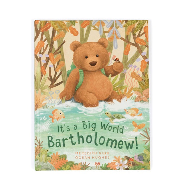 Jellycat It's A Big World Bartholomew Book - Soft Plush Storybook for Kids | Perfect for Bedtime Reading, Gift Giving & Early Learning