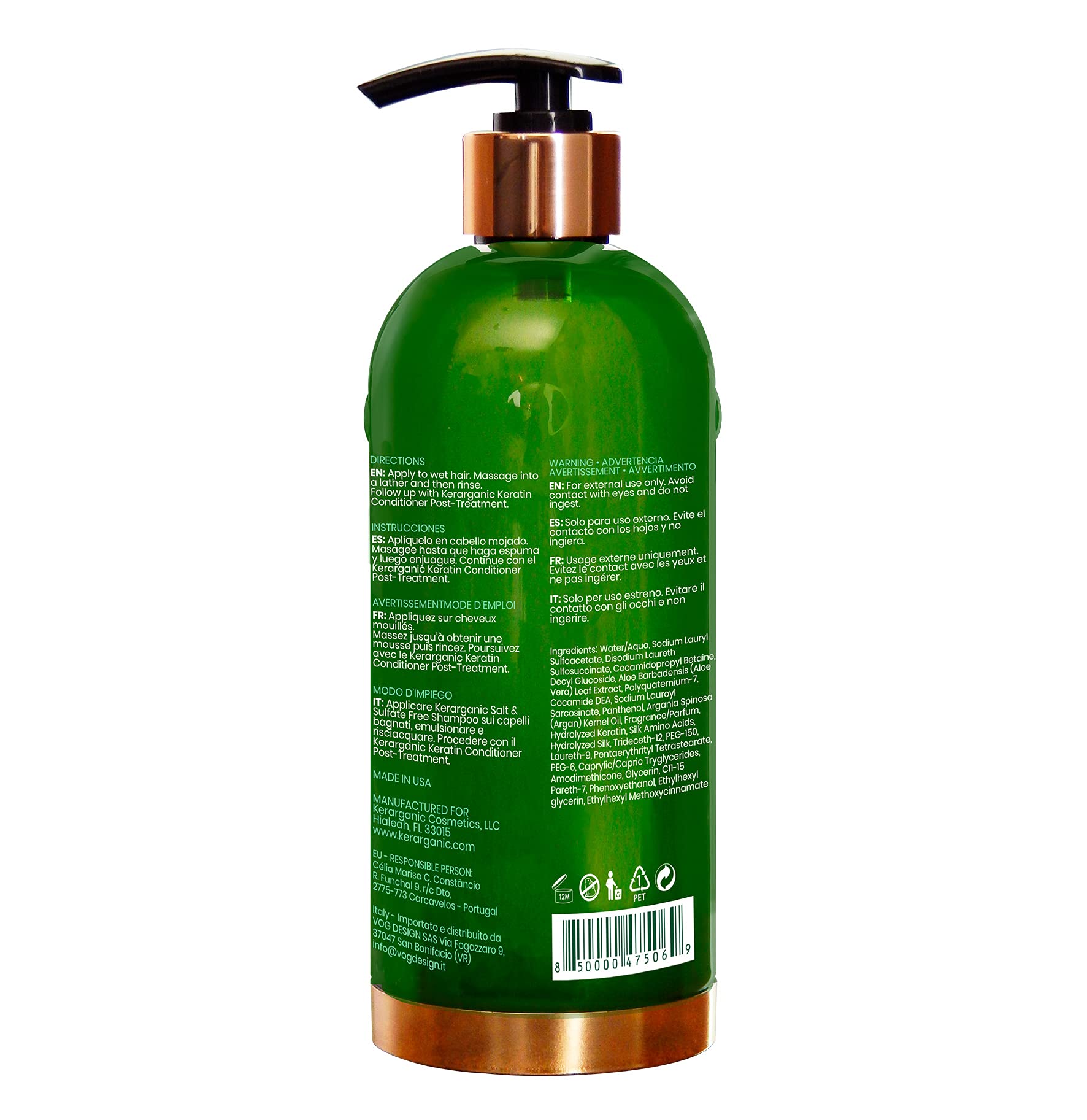 Premium Keratin Shampoo for Hair Repair & Maintenance - 16.9 fl oz (500ml) - Deep Hydration & Damage Control for Dry, Frizzy Hair - Salon-Quality at Home - Perfect for Color-Treated & Chemically Processed Hair