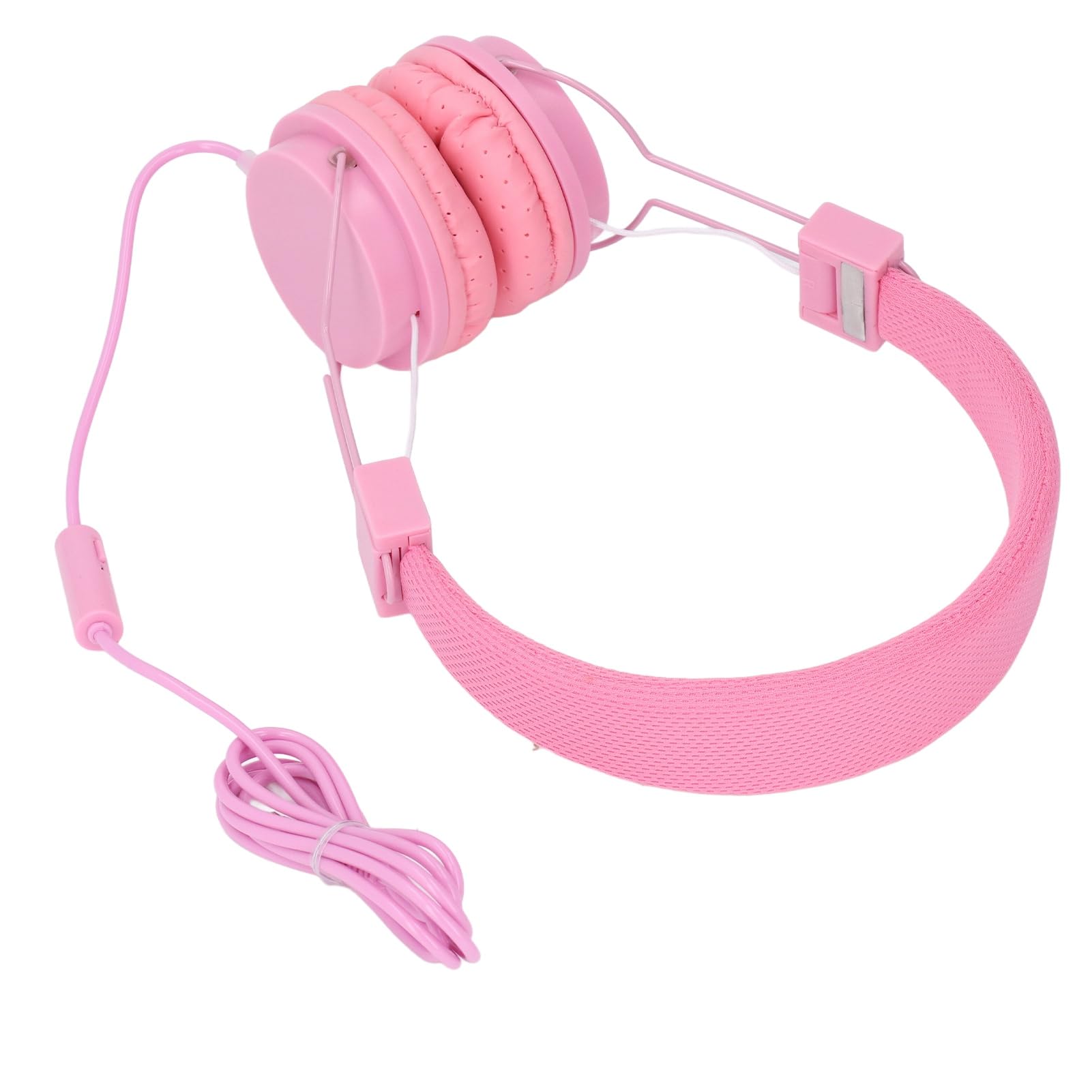 Fabater Wired Stereo Headphones with Microphone - Noise Cancelling Over-Ear Headphones for PC, Laptop, Gaming & Music - Adjustable Headband & Enhanced Surround Sound (Pink) - Perfect for Work, Study, Gaming & Online Meetings