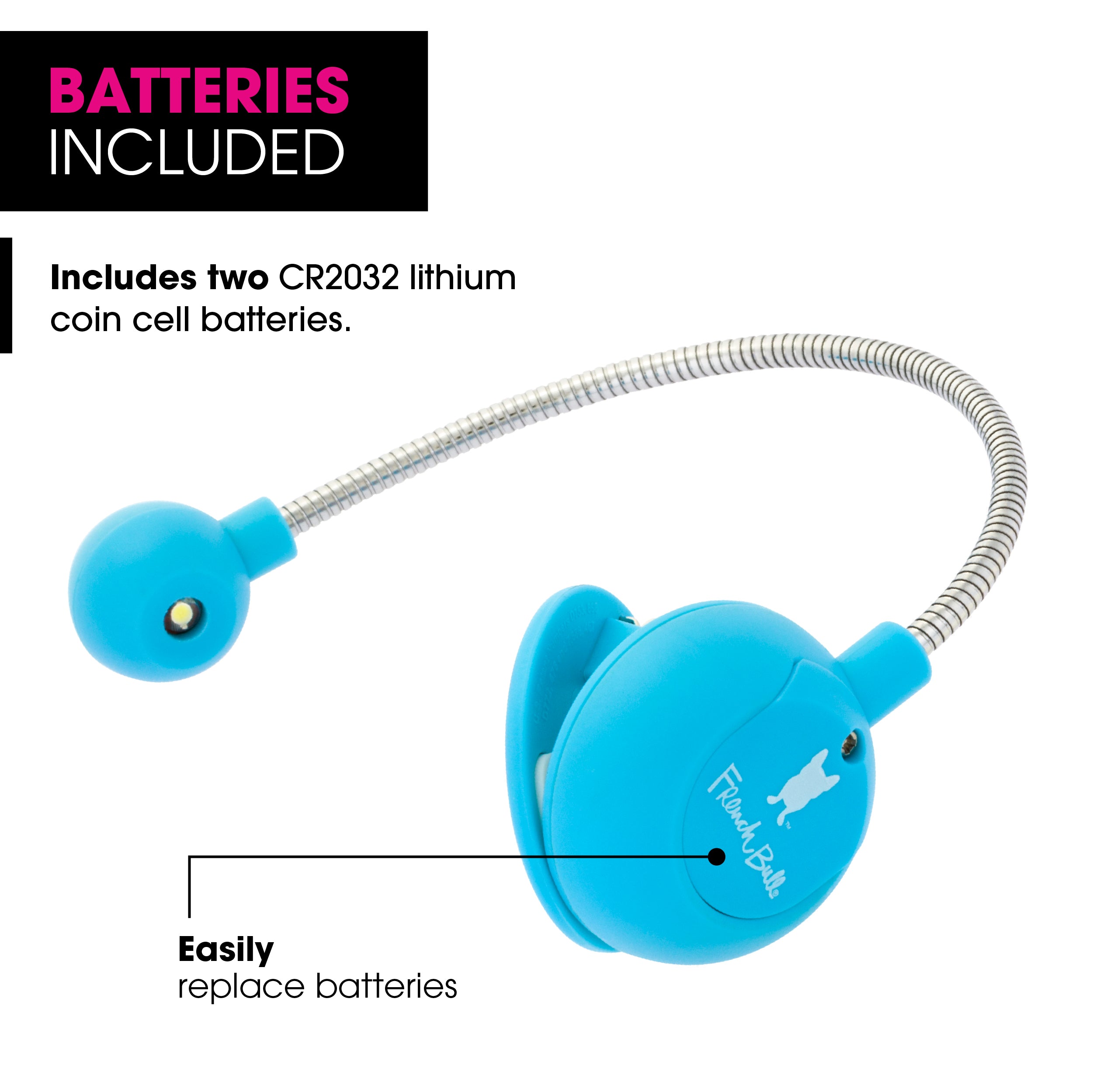 French Bull LED Disc Book Light - Adjustable Clip-On Reading Light for Books, Kindle, and Nightstand - Perfect for Bedtime Reading, Studying, and Travel