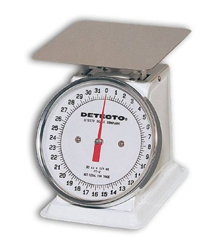 Detecto PT-500SRK Digital Rotating Dial Top Loading Scale - 500g Precision Kitchen & Postal Scale for Baking, Cooking, Shipping & Mailing
