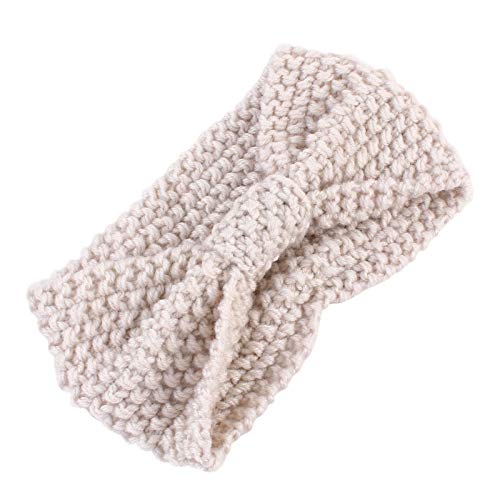 Women's Chunky Crochet Headband - Warm & Stylish Solid Knit Headwrap for Winter - Perfect for Outdoor Activities, Yoga, and Cold Weather Fashion