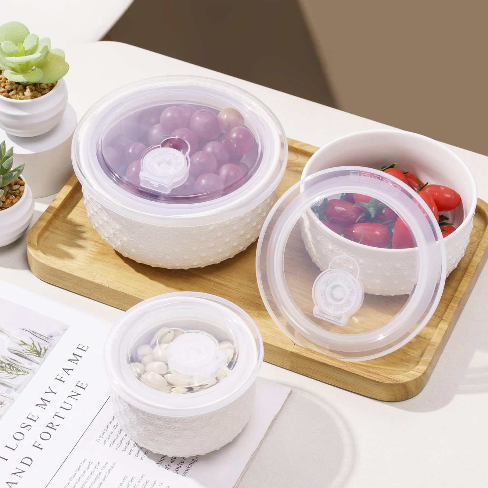 4-Piece 10 oz Oven-Safe Porcelain Ramekins with Lids - Large White Souffle & Creme Brulee Baking Dishes - Multi-Use Ramekin Bowls for Sauces, Desserts, and Meal Prep - Perfect for Baking, Serving, and Food Storage