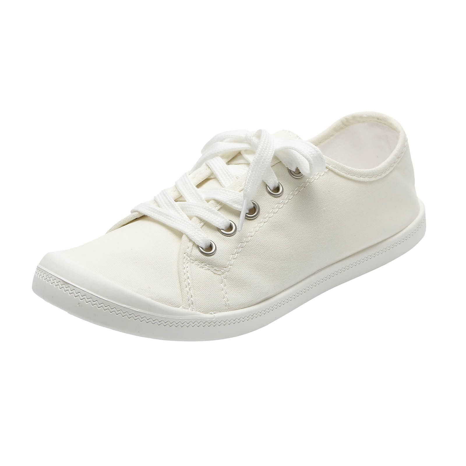 Women's Casual Canvas Sneakers - Soft Vulcanized Loafers for Ladies, Comfortable Flat Shoes for Autumn, Size 7.5 | Perfect for Walking, Work & Everyday Wear