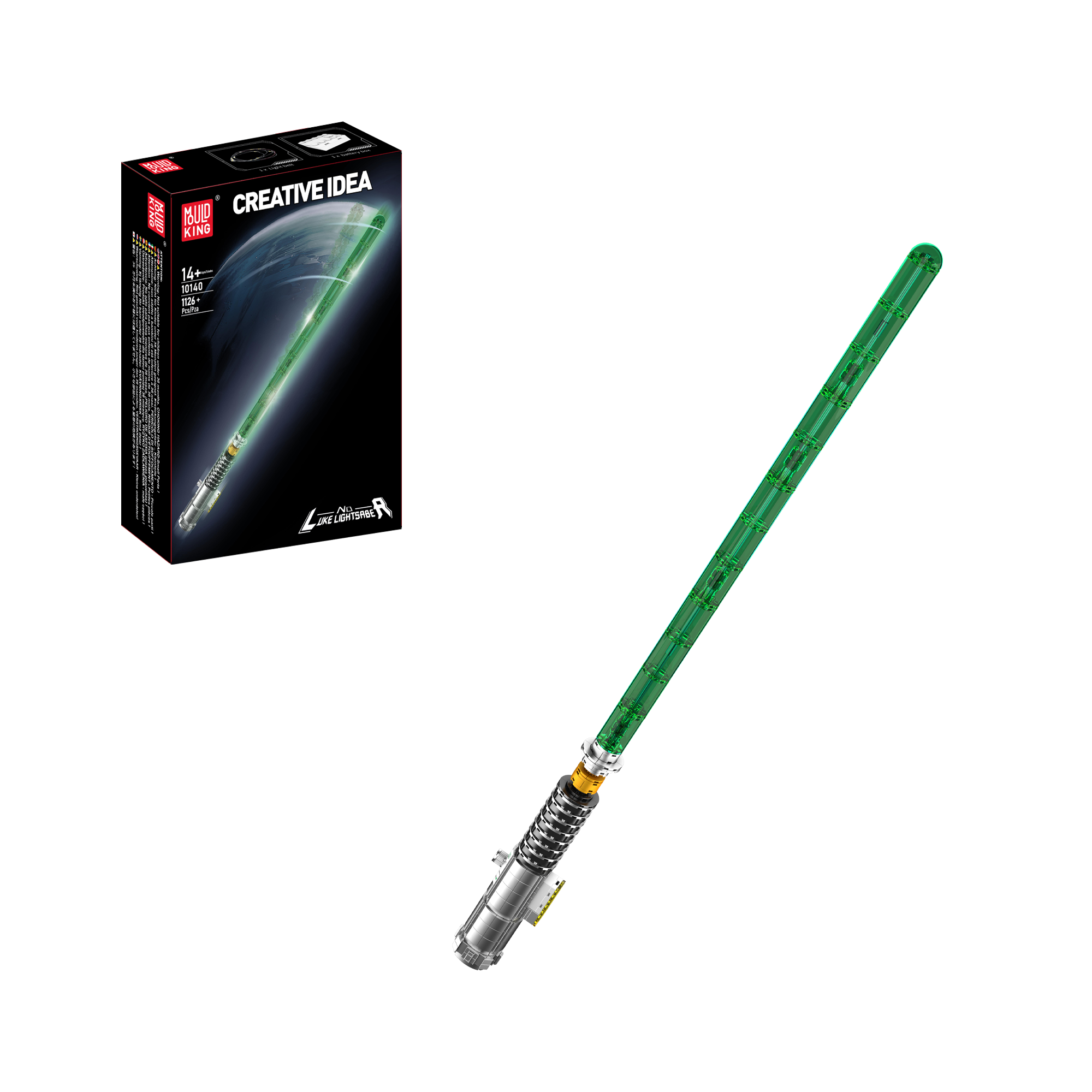 Mould King 10140 Cosmic Knight's Laser Sword Life-Sized Replica Building Set - 1,126 Piece Collectible Model Kit for Star Wars Fans | Perfect for Cosplay, Display & Gift Giving