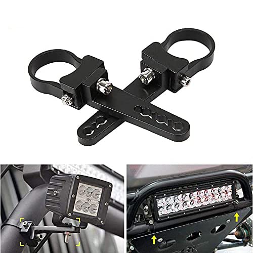 Auxbeam 1.5 Inch Universal LED Light Bar Mounting Bracket Kit - Heavy Duty Bull Bar & Roll Cage Clamps for Jeep Wrangler, Trucks & Off-Road Vehicles (2-Piece Set) - Perfect for Night Driving, Off-Road Adventures & Emergency Lighting