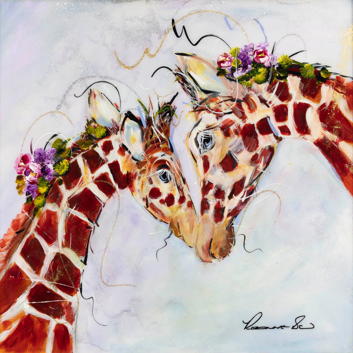 Original 'A Mother's Bond' Painting - Heartwarming Mother & Child Artwork for Home Decor, Nursery, or Gift