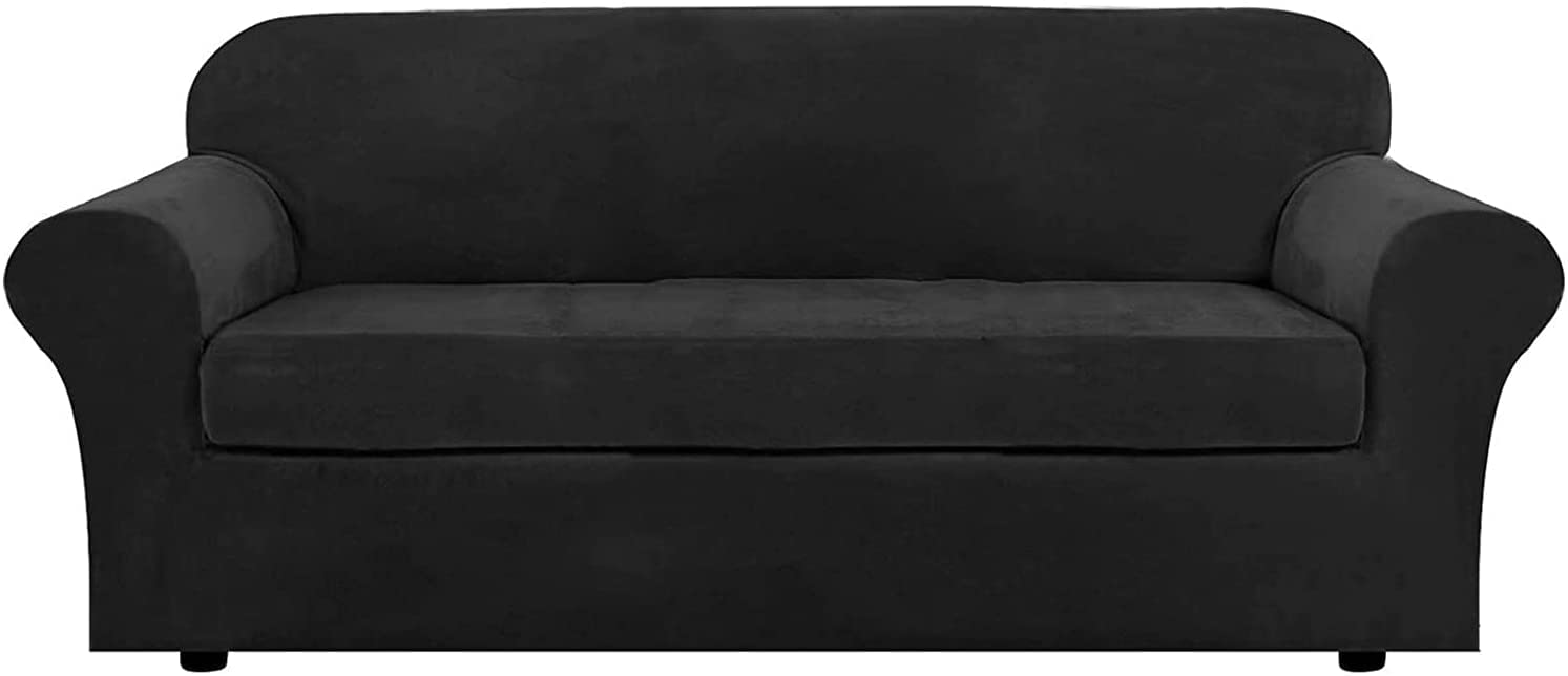 Premium Velvet Stretch Sofa Slipcover with Anti-Slip Seat Cushion Covers - Elastic Furniture Protector for Living Room, Sofa Bed & Couch - Perfect for Home Decor, Pet Protection and Daily Use