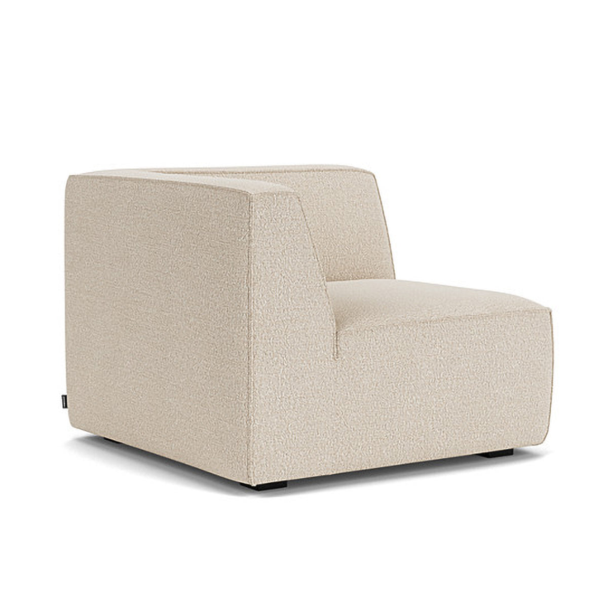 Dane Boucle 1 Seater Right Corner Modular Sofa - Modern Accent Chair for Small Spaces, Living Room, Apartment & Office - Soft Upholstered Lounge Seating with Comfortable Back Support