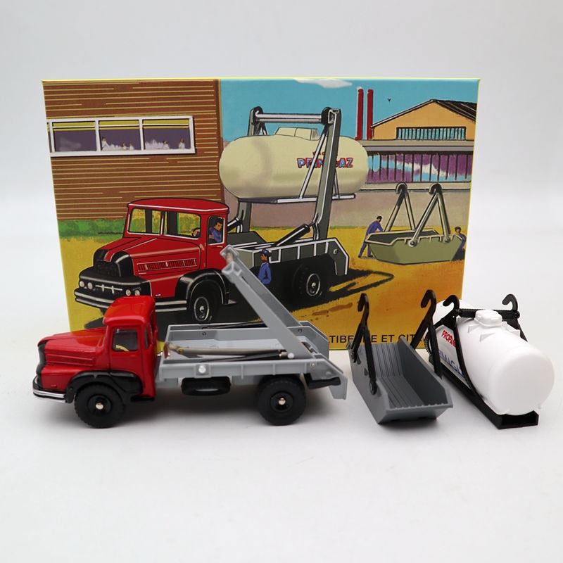 Atlas Dinky 805 Truck Unic Multibenne Marrel with Primagaz Tank - 1:43 Scale Diecast Model Car Collection - Perfect Gift for Collectors & Display for Home/Office