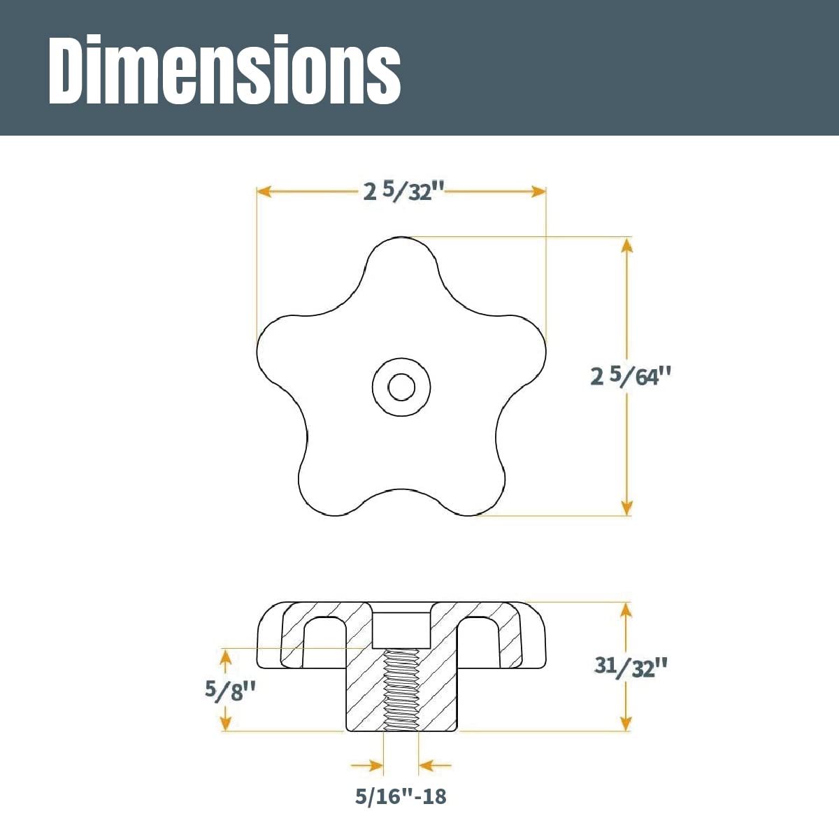 POWERTEC 71121V 16-Pc T Track Knob Kit for Woodworking Jigs & Fixtures - DIY Workshop Accessories