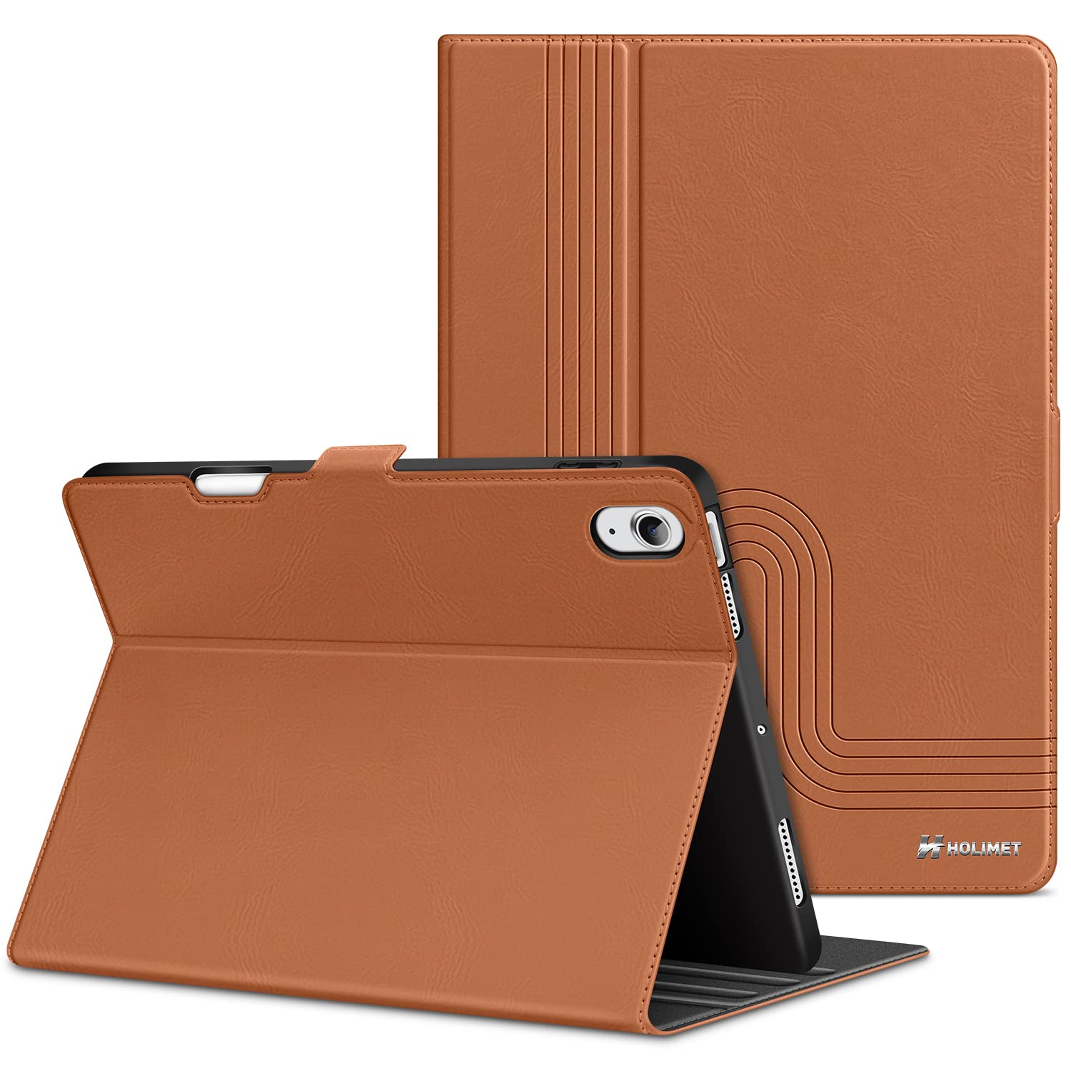 Premium Shockproof Protective Case for iPad Air 4th & 5th Generation 10.9 Inch (2020/2022 Models) - Vegan Leather Cover with Pencil Holder & Auto Sleep/Wake Feature - Perfect for Work, School, Travel and Everyday Use