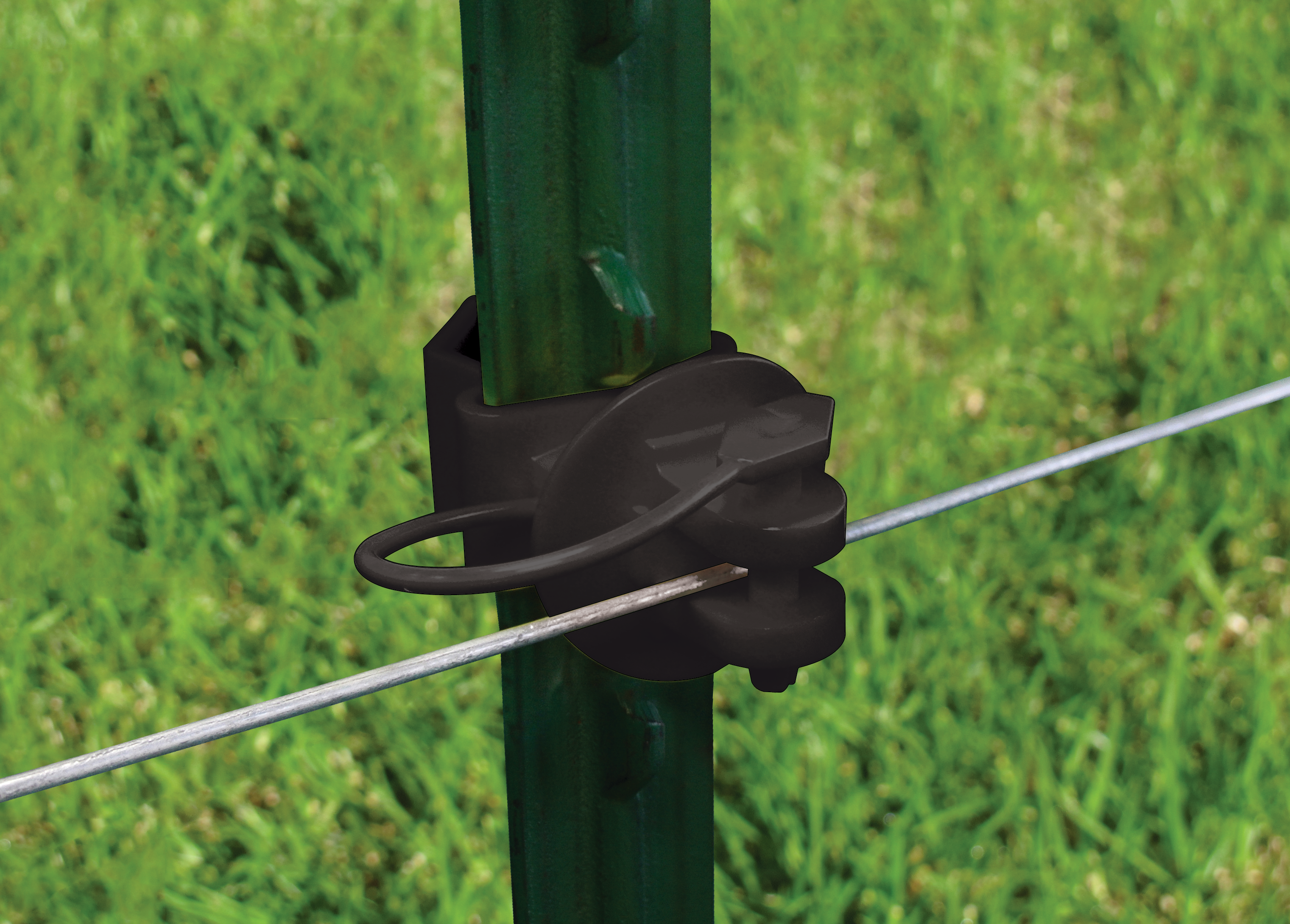 Patriot Wraparound T Post Pin Lock Insulators - Black (Pack of 25) - Secure Fencing for Farms, Gardens & Livestock Enclosures