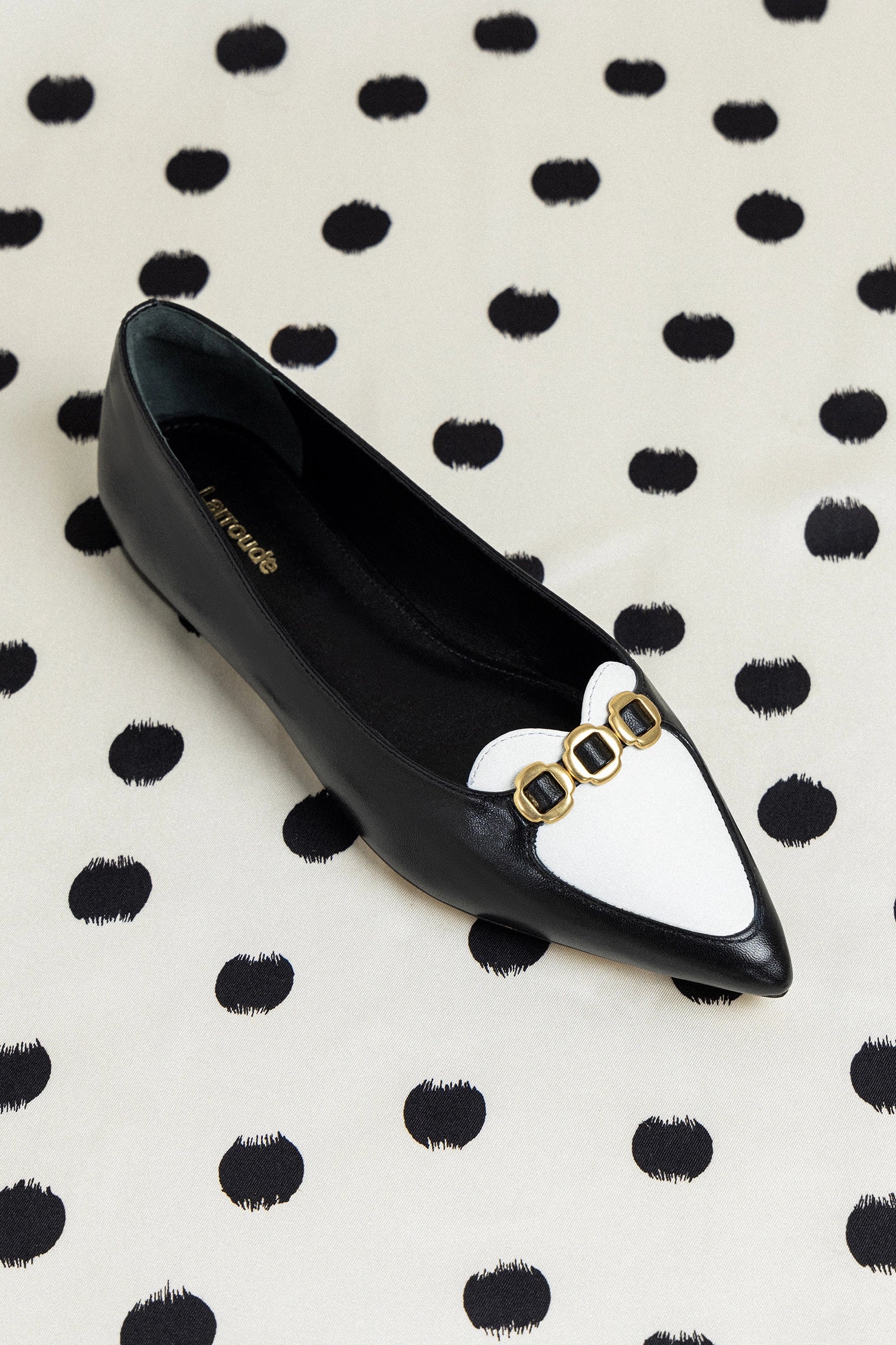 Audrey Flat Shoes for Women - Black & White Genuine Leather Comfortable Ballet Flats - Perfect for Office, Casual Wear & Travel