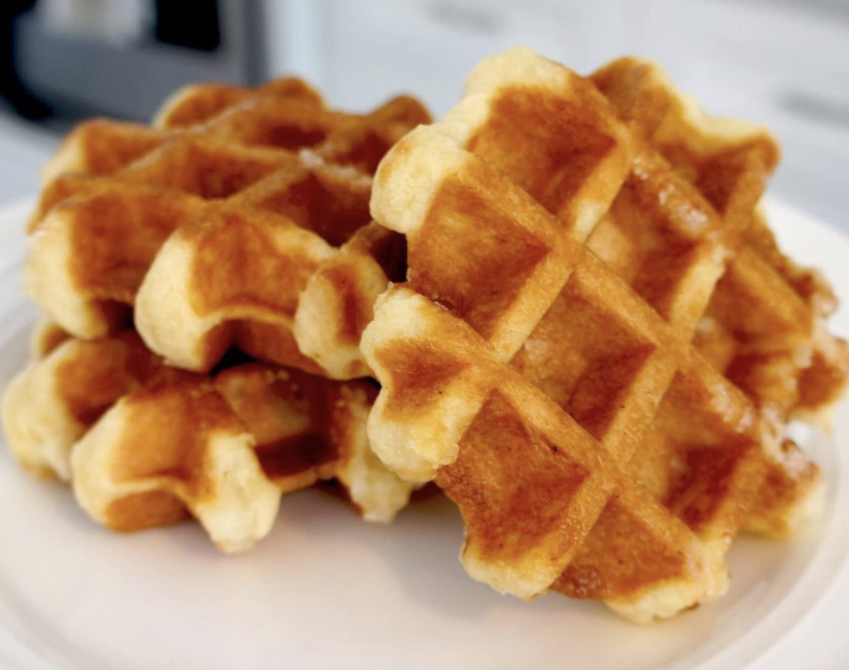 Authentic Imported Belgian Pearl Sugar Waffles - Traditional 24-Pack (55g Each) | Perfect for Breakfast, Brunch & Coffee Time