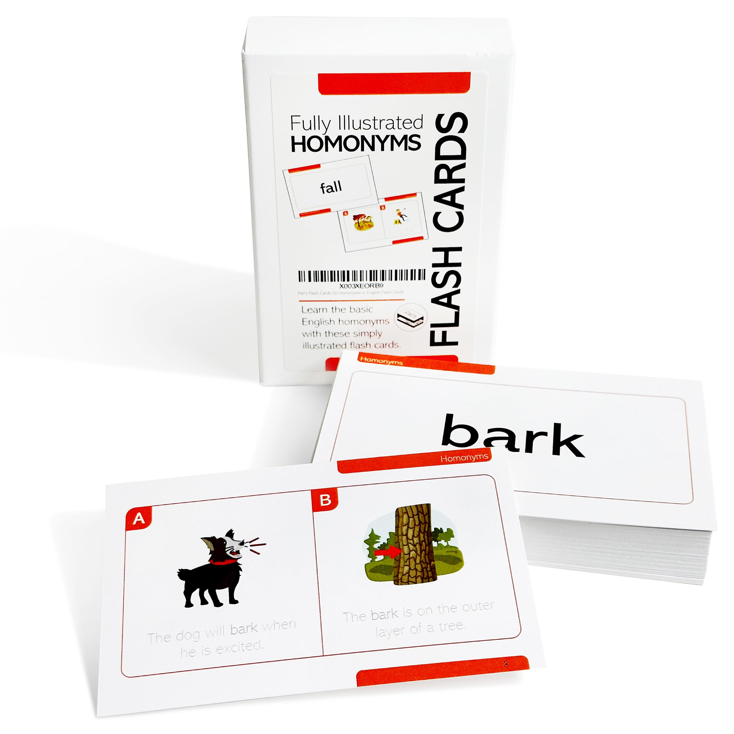 50 English Homonyms Flash Cards - Vocabulary Learning & Language Study for Kids & Adults - Perfect for Classroom, Homeschool & ESL Practice