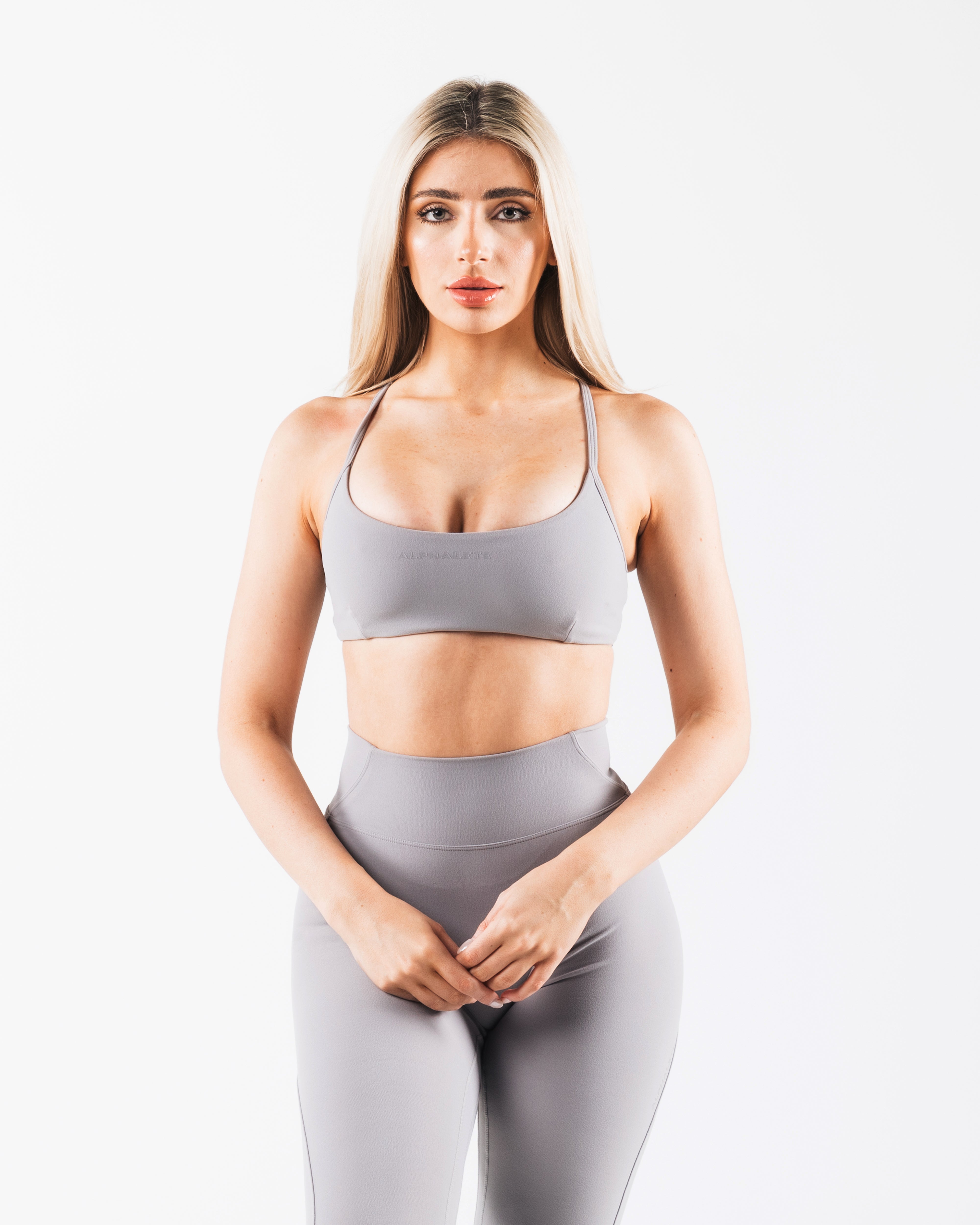Aura 3 Strap Bra in Smoke - Comfortable Adjustable Support for Yoga, Workout & Everyday Wear