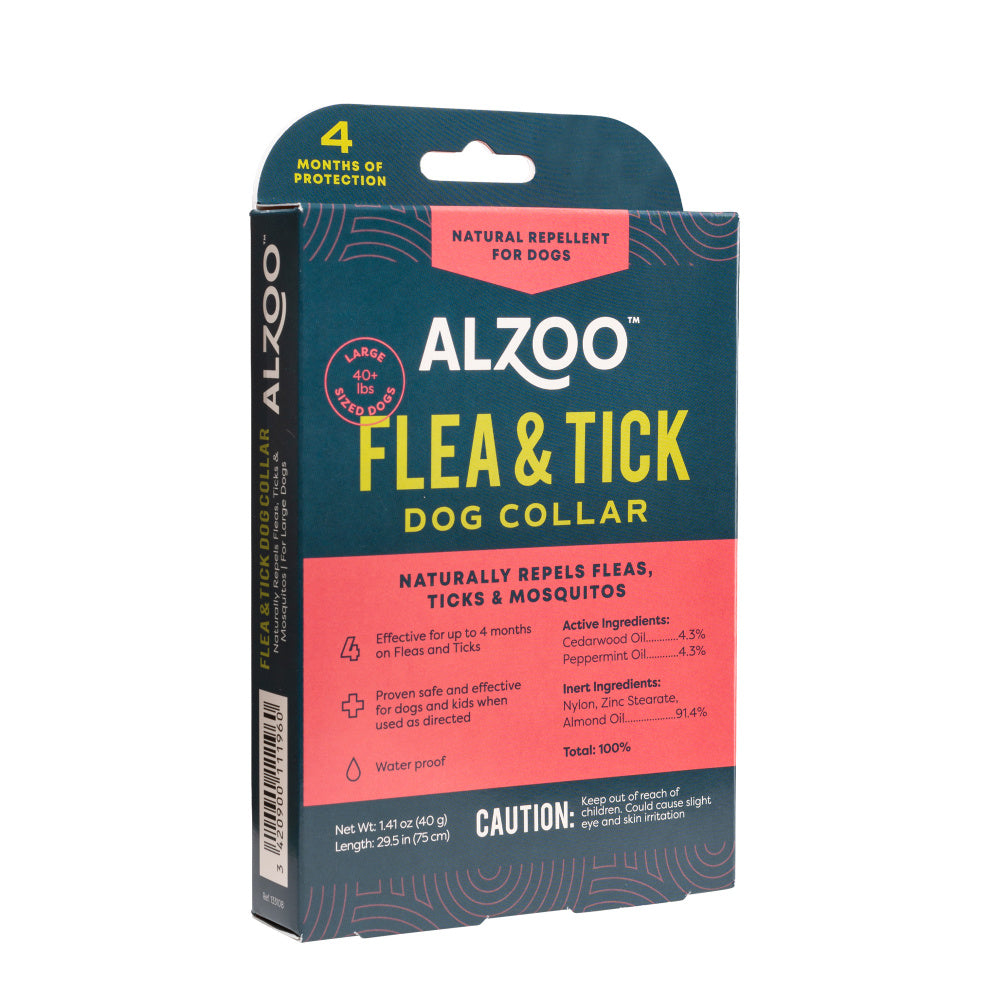 Alzoo Natural Flea & Tick Collar for Dogs - Safe & Effective Pest Control for Small, Medium & Large Breeds - Perfect for Outdoor Adventures, Hiking & Daily Walks