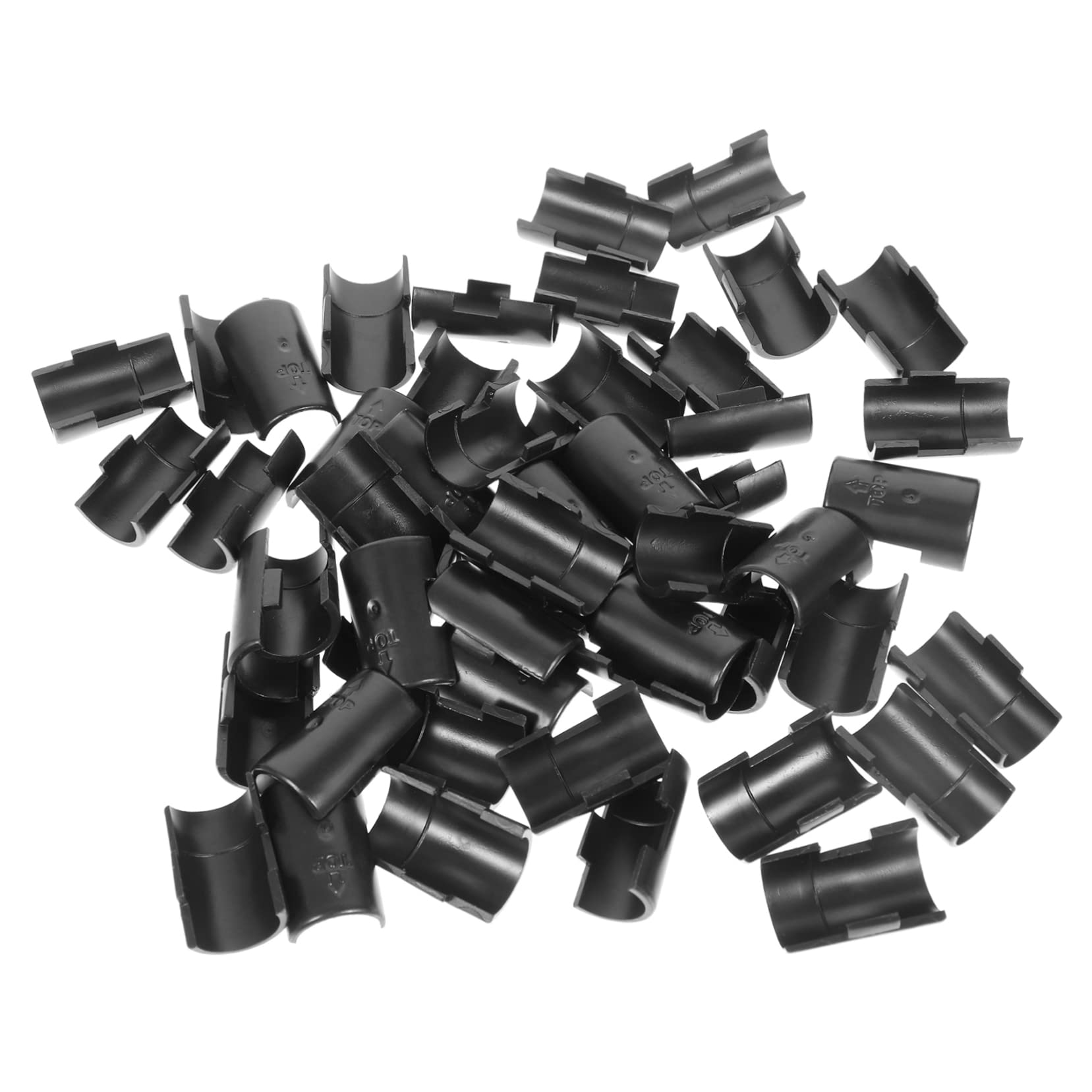 DOITOOL 25 Pairs Plastic Shelf Clips - Heavy Duty Wire Shelf Clamps for Storage Shelving, PP Material Shelf Sleeves & Wire Locks - Perfect for Garage, Closet, Pantry and Retail Store Organization