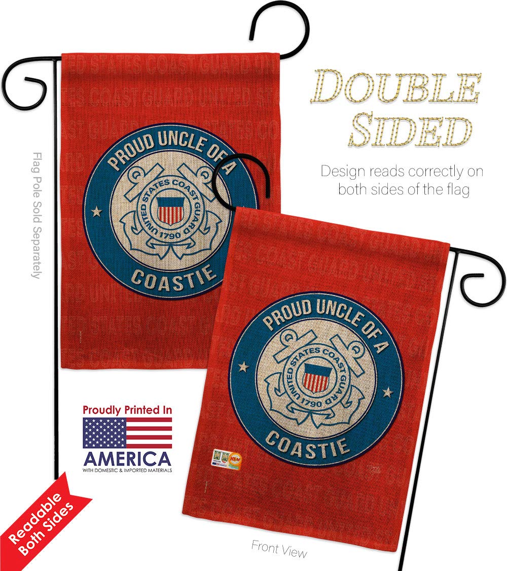 USCG Semper Paratus Burlap Garden House Flag Kit - Double-Sided 28x40 Inch Armed Forces Coast Guard Yard Banner - Perfect for Military Veterans, Retirees & Patriotic Home Decor
