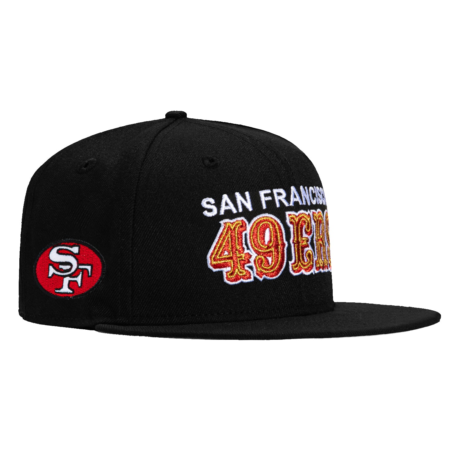 New Era 59Fifty San Francisco 49ers Logo Patch Adjustable Baseball Cap - Black NFL Fan Gear for Game Day & Casual Wear
