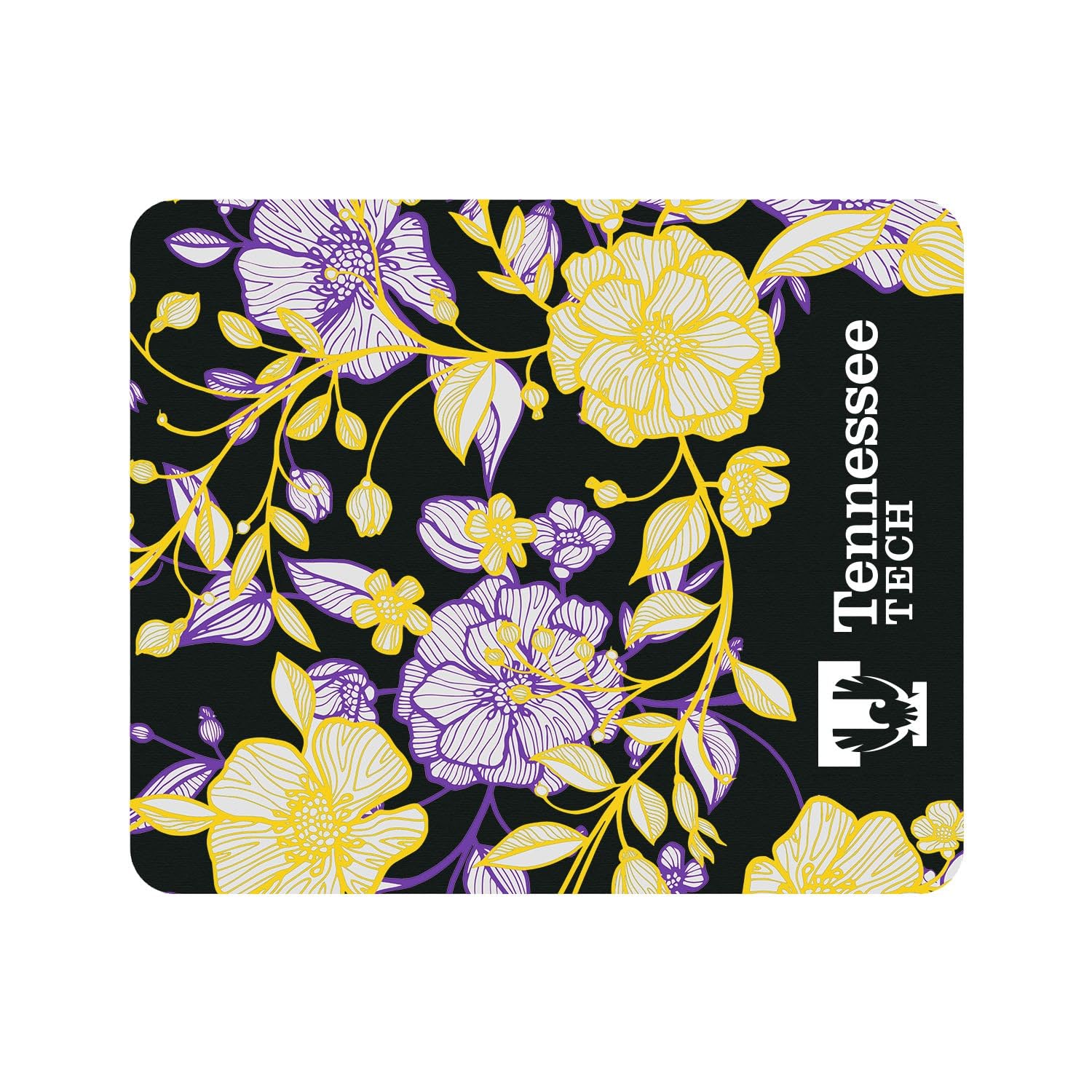 Tennessee Tech University Mouse Pad - Non-Slip Fabric Desk Mat with Floral Lace Design for Office, Gaming & Home Workspace (Standard Size)