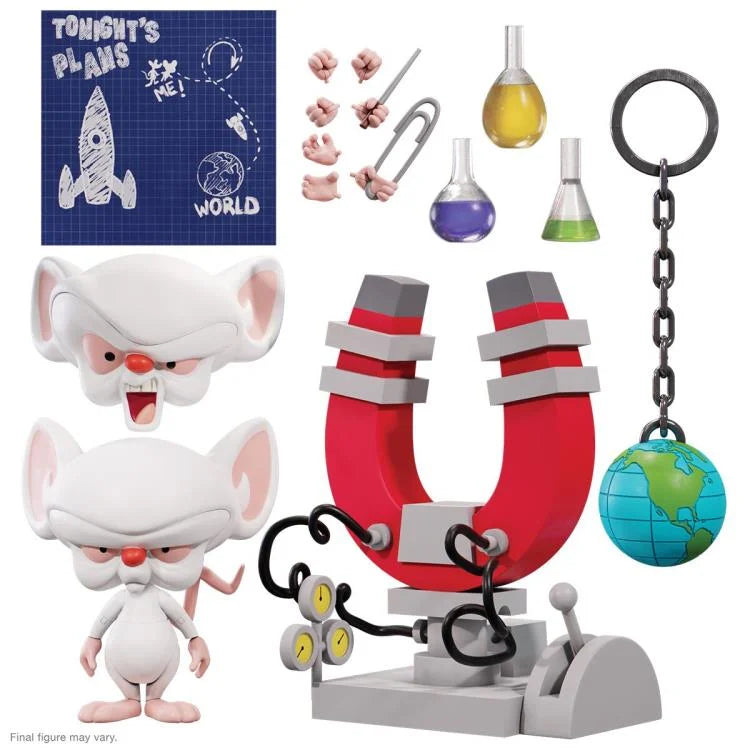 Animaniacs ULTIMATES! Brain Action Figure - Collectible Cartoon Character Toy for Fans | Perfect for Display, Gifts, and Pop Culture Collections