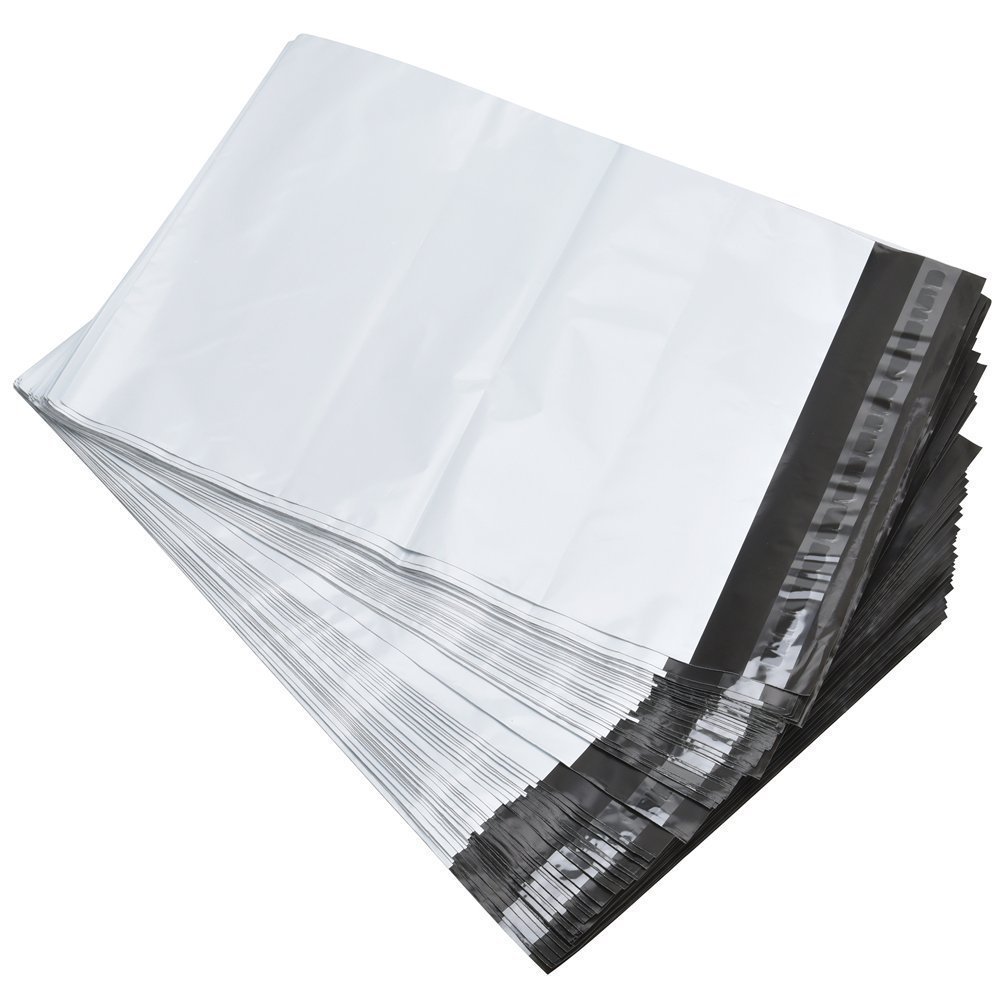 14.5x19 Inch 2.5 Mil White Self-Sealing Poly Mailers (1000 Pack) - Durable Shipping Envelopes for Ecommerce, Clothing, Books & Small Packages