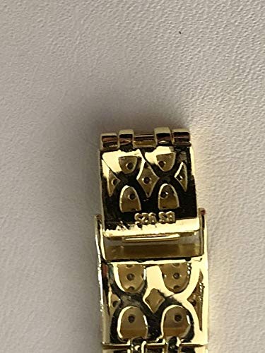 HarlemBling 925 Sterling Silver 14k Gold Plated Men's Iced Flooded Out Bracelet with Icy Micropave Cz - 11mm Wide ID Bracelet for Men - Perfect for Hip-Hop Fashion, Streetwear & Luxury Gifts