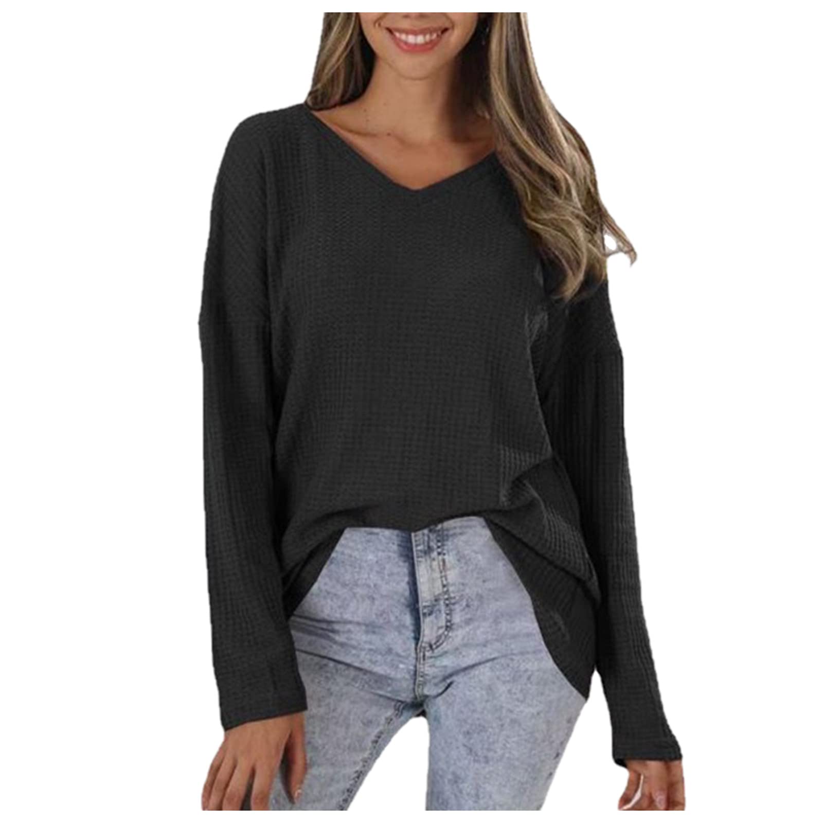 Women's Long Sleeve Lace T-Shirt - Winter Round Neck Loose Fit Top with Color Block Design & Elegant Stitching | Perfect for Casual Wear, Office Outfits and Holiday Parties