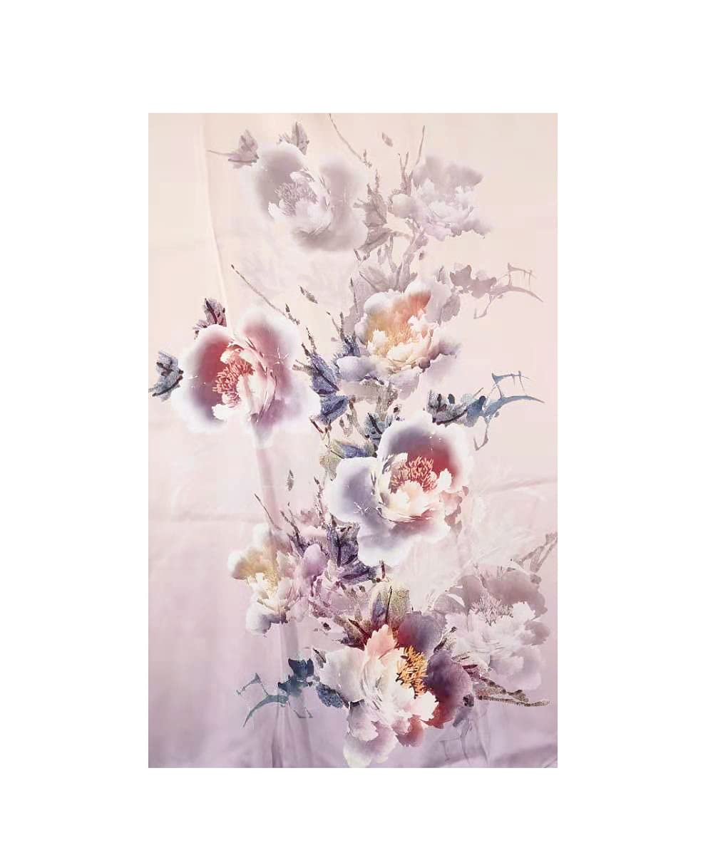 Luxury 100% Silk Pajamas for Women - Floral Print Silk Kimono Robe with Doll Sleeves - Elegant Sleepwear & Loungewear - Perfect for Spa Days, Bridal Showers & Relaxing at Home