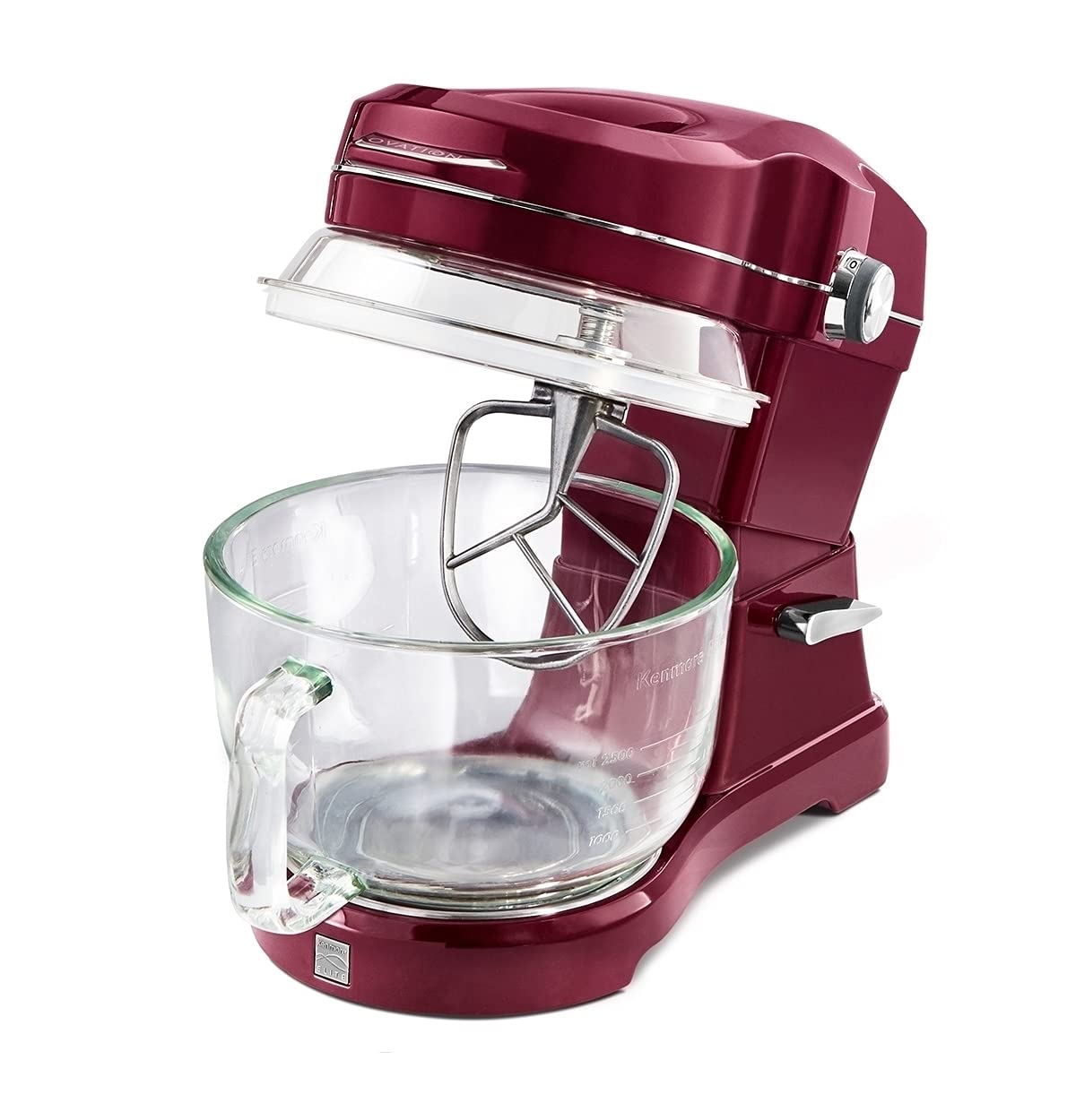 Kenmore 849083 Elite Ovation 49083 5-Quart Stand Mixer with Pour-In Top, Tilt-Head Design - Burgundy Red | Perfect for Baking Cakes, Cookies, Bread & More in Your Home Kitchen