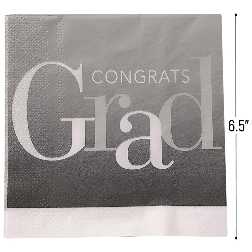 Premium Graduation Party Napkins - 50 Count Elegant Disposable Luncheon Napkins for Graduation Ceremony, Celebration & Special Occasions