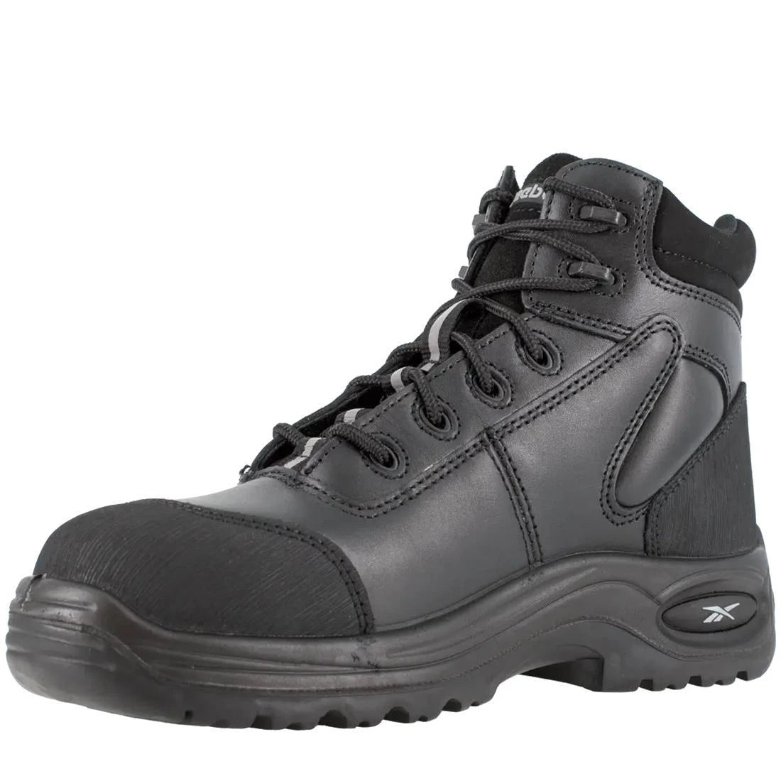 Trainex 6 Inch Composite Toe Work Boots for Men - Black Safety Shoes for Construction, Warehouse & Outdoor Work | OSHA Compliant Work Footwear