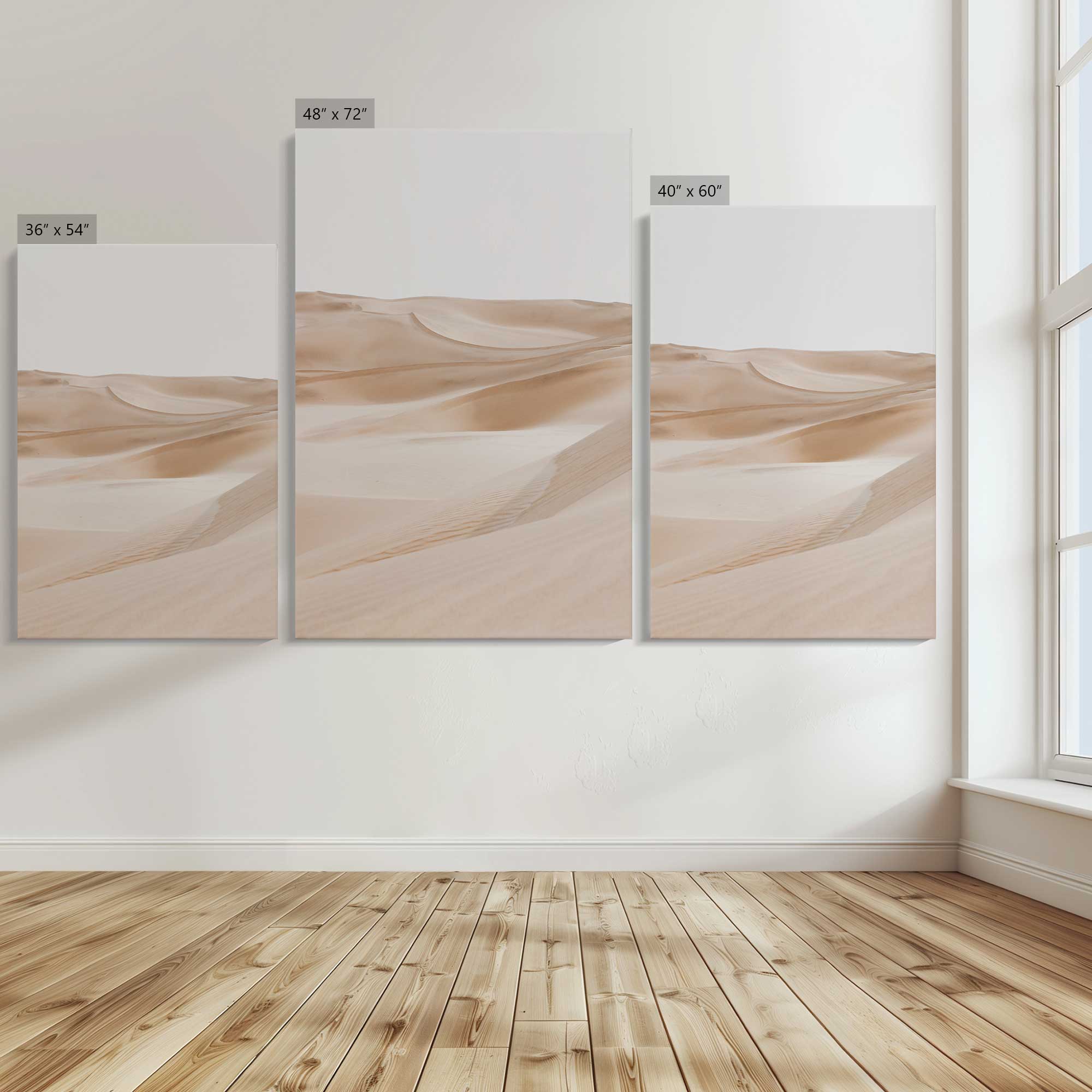 Dune Whispers Large Canvas Print - Desert Landscape Wall Art for Living Room, Bedroom & Office Decor | High-Quality Modern Home Artwork