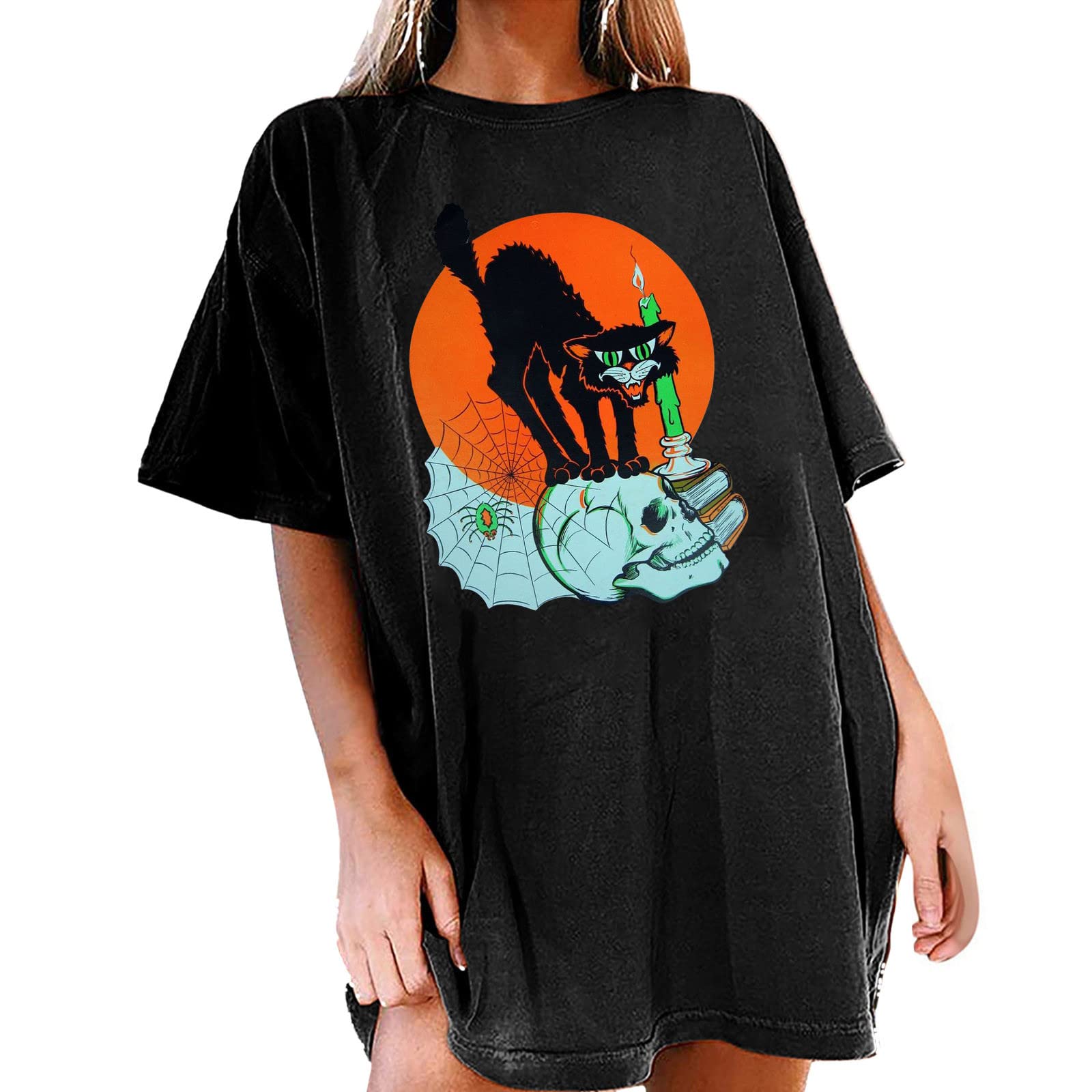 Women's Casual Printed Short Sleeve T-Shirt - Round Neck Flowy Tunic Top - Comfortable & Stylish Tee for Everyday Wear, Outings & Summer Fashion