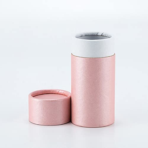 5 Pcs 30ml Empty Kraft Paper Jars with Lids - Round Cardboard Tubes for Essential Oil Bottles, Gift Packaging & DIY Storage | Perfect for Aromatherapy, Jewelry Organizing & Party Favors