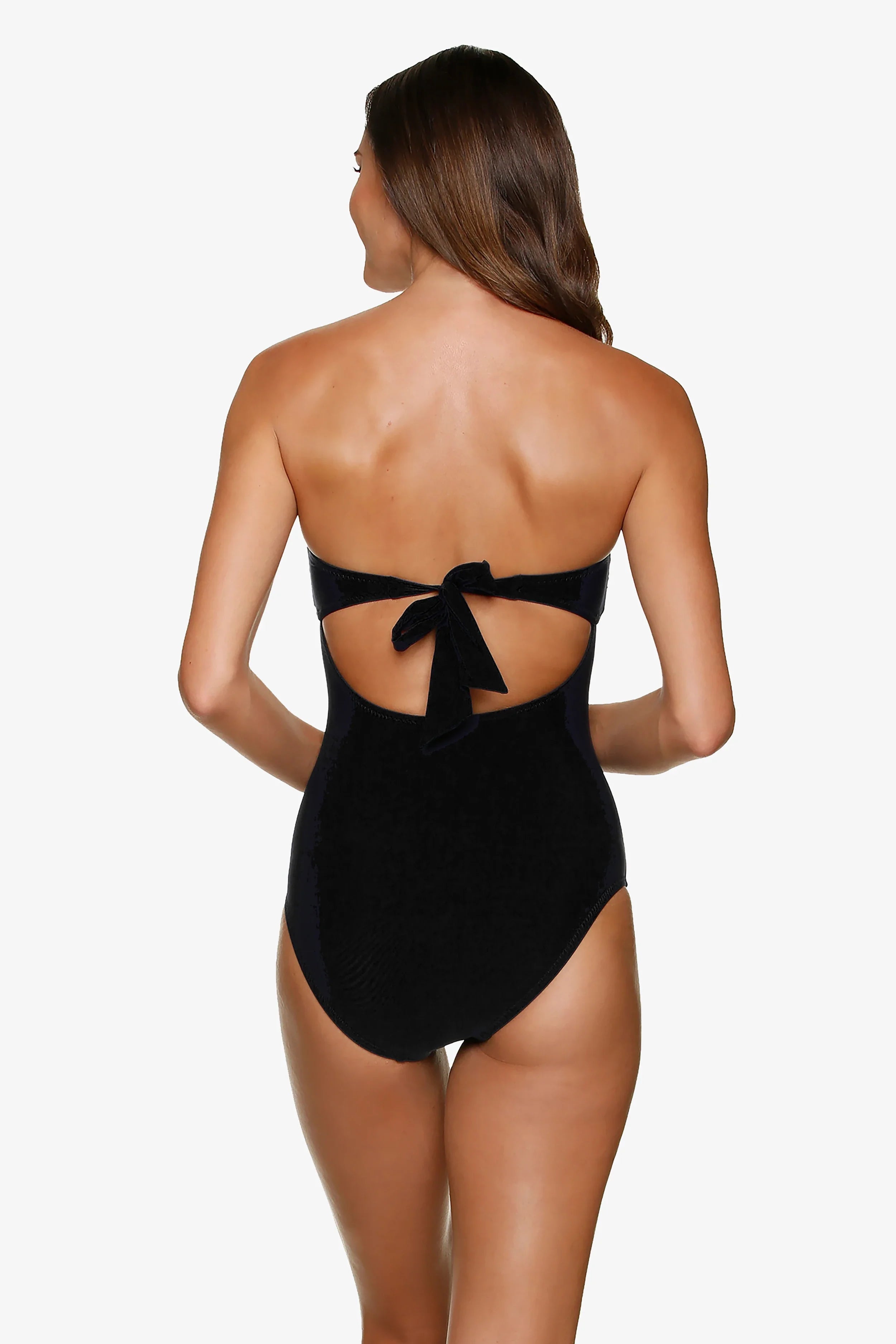 Twist Bandeau One Piece Swimsuit - Black | Sexy Monokini for Women | Perfect for Beach, Pool & Summer Vacations