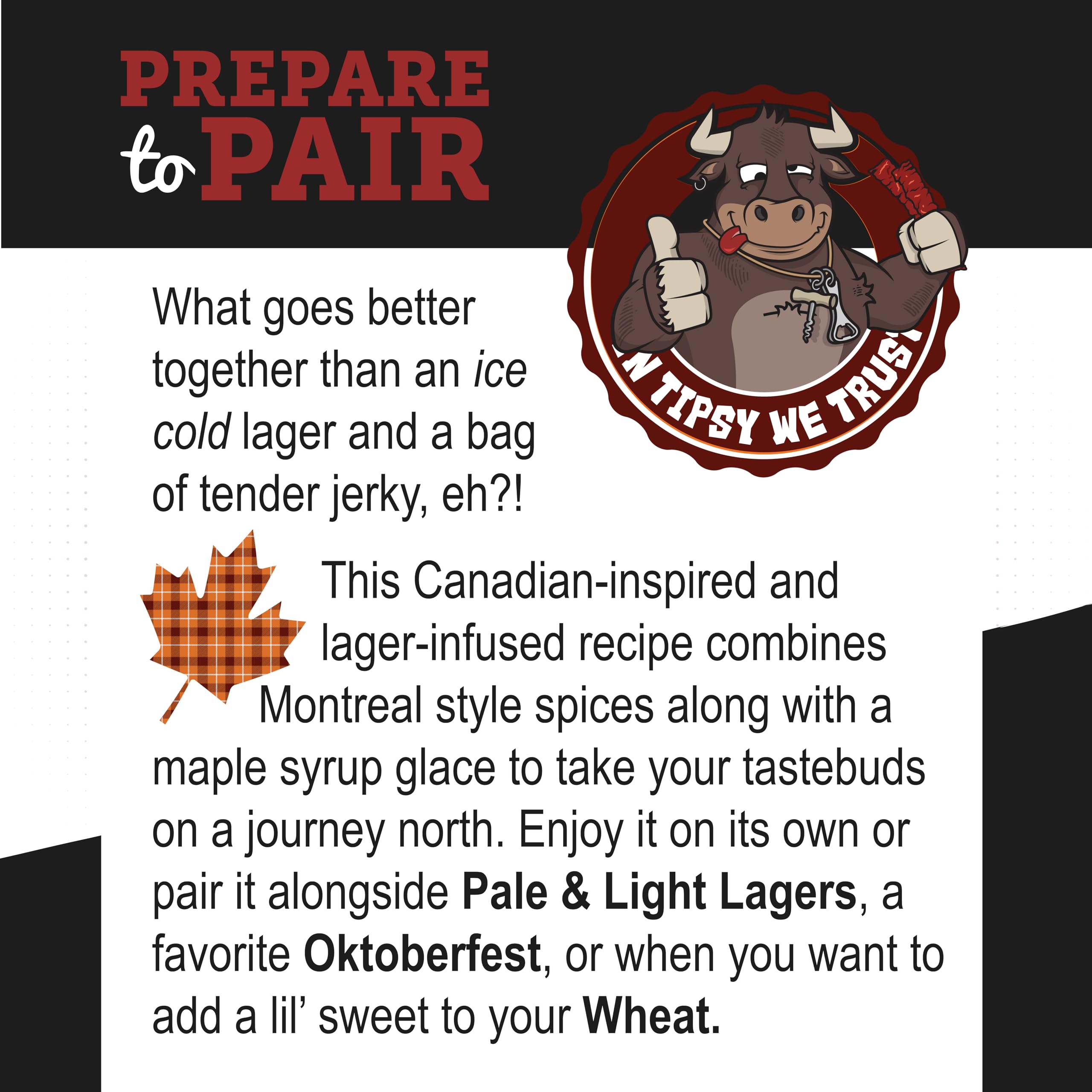 **Boozy Jerky - Craft Beer Infused Beef Jerky | Montreal Maple Spice Brisket | 2-Pack | All Natural, High Protein, Premium Marinated Small Batch | Perfect Gift for Beer Lovers & Snackers - Great for Camping, Hiking & Game Nights**