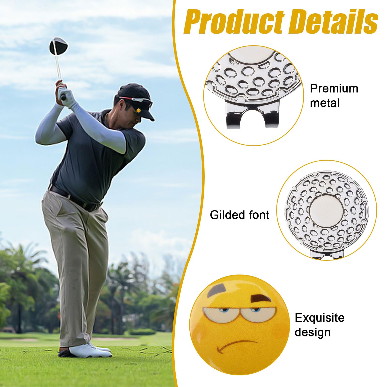 Premium 3-Piece Golf Ball Marker Set - Unique & Durable Golf Accessories for Men & Women - Perfect for Golf Tournaments, Practice & Course Play