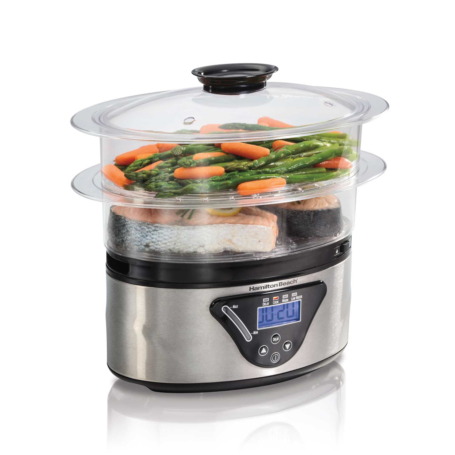 Hamilton Beach 37530C Digital Steamer - 7.5 Quart Capacity for Healthy Cooking | Perfect for Vegetables, Seafood & Meal Prep