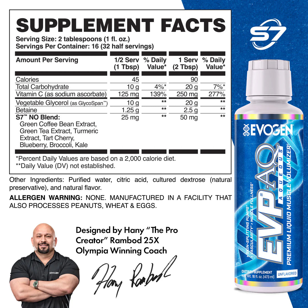 Evogen EVP AQ Unflavored Electrolyte Powder 16oz (473ml) - Hydration Boost for Workouts, Travel & Daily Recovery