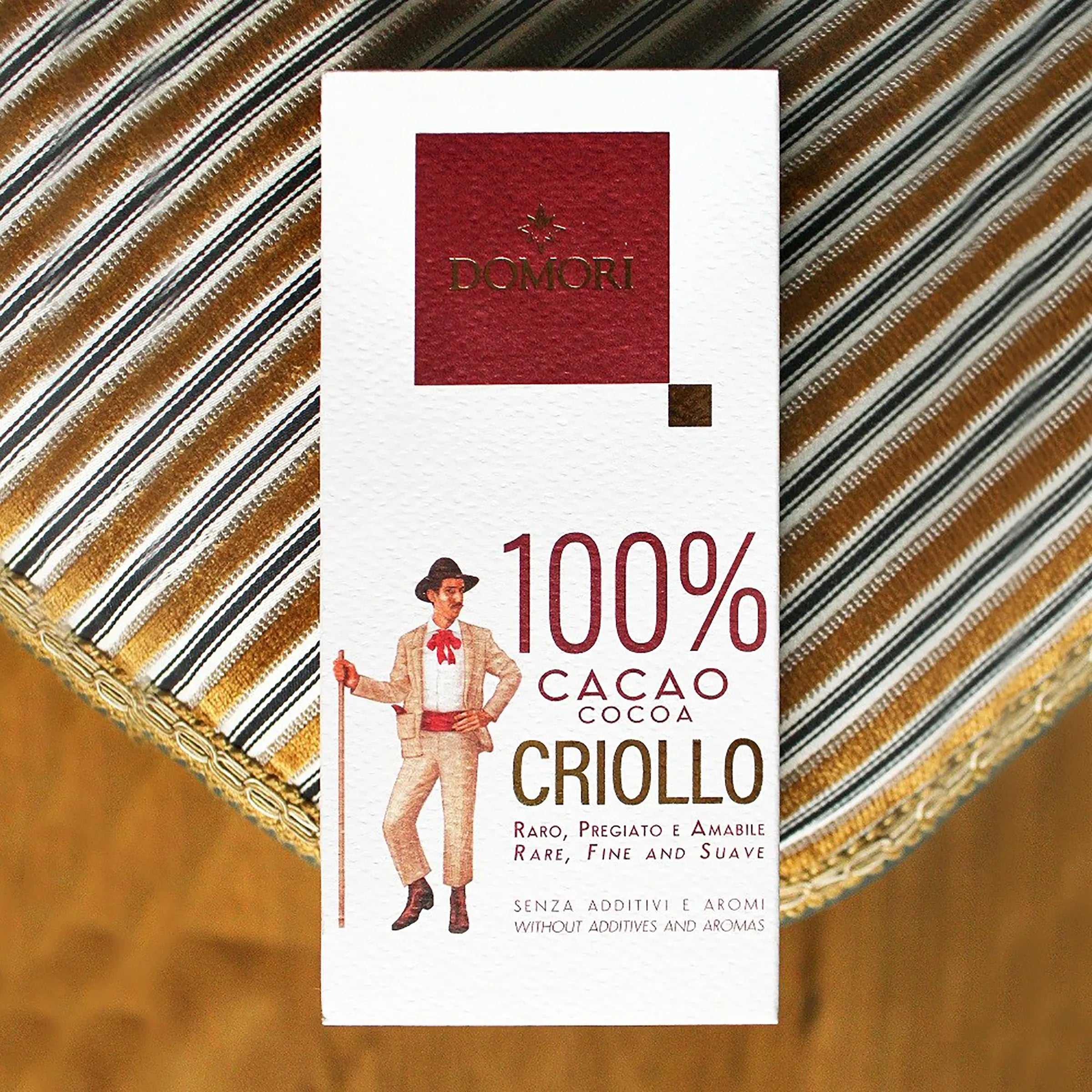 Premium Domori Criollo 100% Dark Chocolate Bar - Single Origin Venezuelan Cocoa - Perfect for Gourmet Gifting, Baking & Healthy Snacking