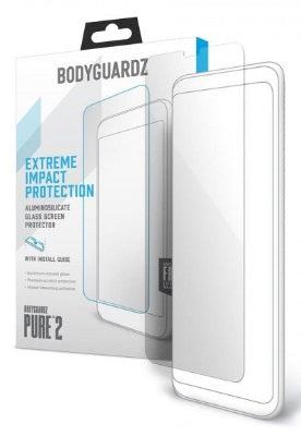 BodyGuardz Pure 2 Tempered Glass Screen Protector for Google Pixel 2 - Anti-Scratch, Bubble-Free, HD Clear Protection for Everyday Use & Gaming