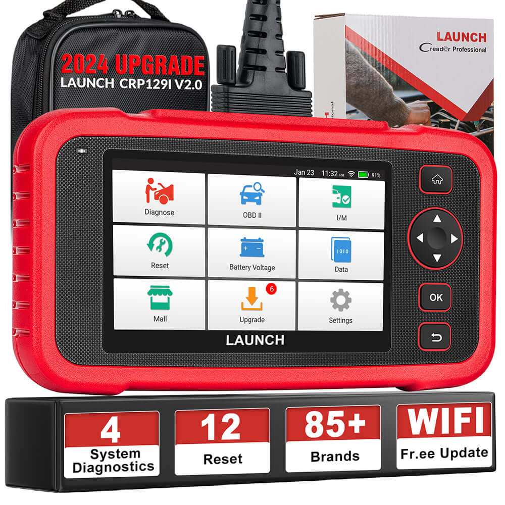 2025 LAUNCH CRP129I V2.0 Elite OBD2 Scanner – FCA AutoAuth, Engine/ABS/SRS/Transmission Diagnostic Tool with 12 Resets & Injector Coding, Lifetime Free Updates – Perfect for Mechanics & DIY Car Repairs