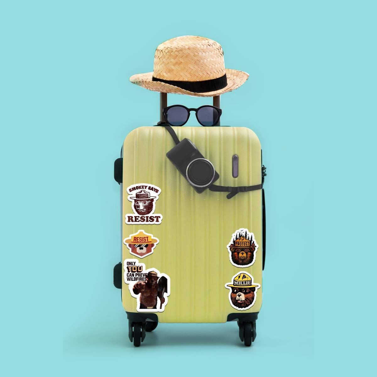 20-Piece Smokey Aesthetic Vinyl Stickers - Waterproof, Colorful Decals for Water Bottles, Laptops, Scrapbooking, Luggage, Guitars & Skateboards - Perfect for DIY Crafts, School Supplies & Personalizing Your Belongings